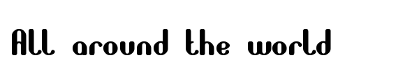All around the world font preview